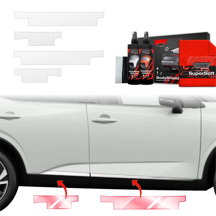 GrizzGlass BodyShield Door Sill Protection Film Nissan Qashqai 3 (2021-2024) [4in1]