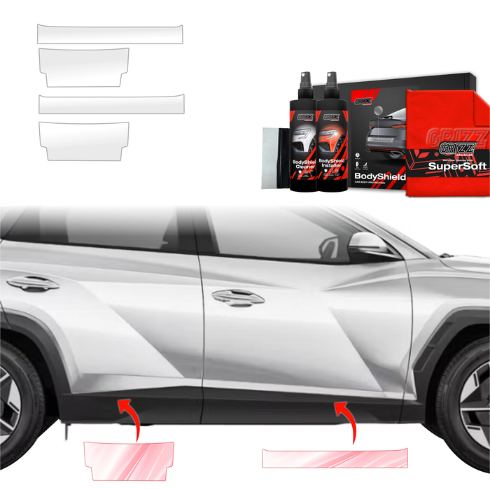 GrizzGlass BodyShield Door Sill Protection Film Hyundai Tucson Facelift (2024-2025) [4in1]
