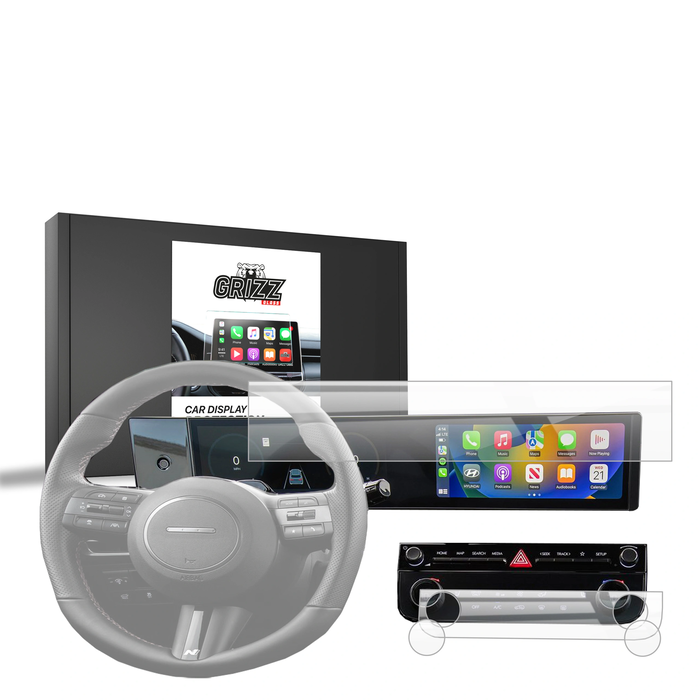 Ceramic GrizzGlass CarDisplay Protection Hyundai Tucson 12,3" (2024-2026) [2in1]