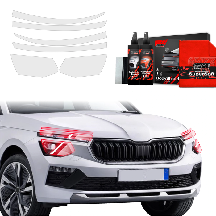 GrizzGlass BodyShield Lamp Protection Film Skoda Kamiq (2024-2025) [6in1]