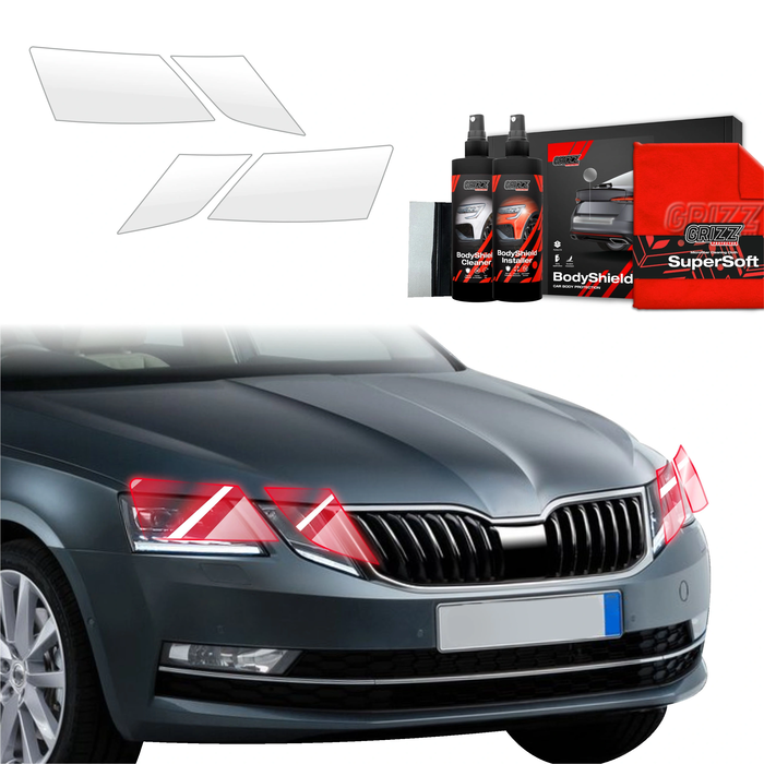 GrizzGlass BodyShield Lamp Protection Film Skoda Octavia 3 (2017-2020) [4in1]