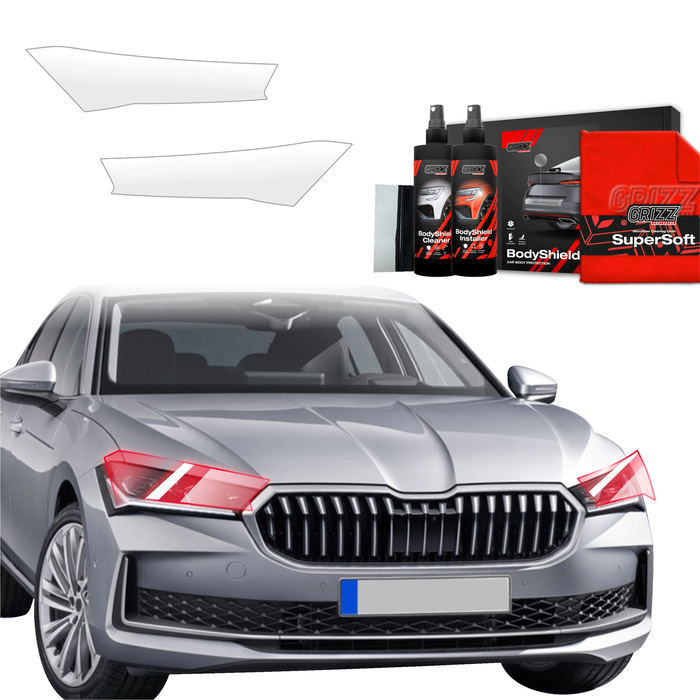 GrizzGlass BodyShield Lamp Protection Film Skoda Superb 4 Liftback (2024-2025) [2in1] 