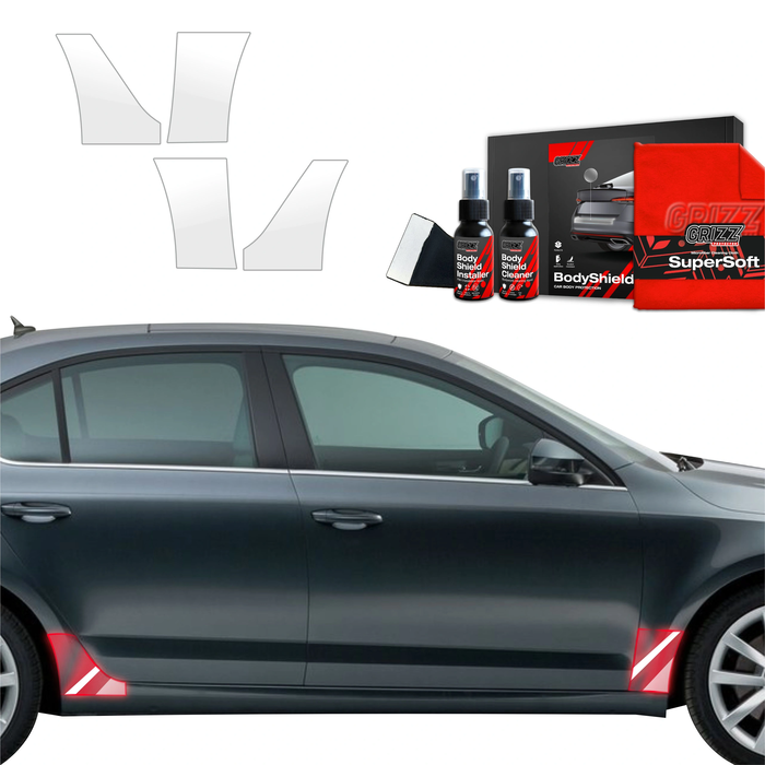 GrizzGlass BodyShield Wheel Arch Protection Film Skoda Octavia 3 (2017-2020) [4in1]