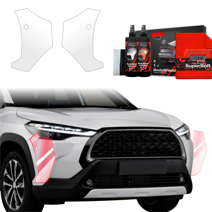 GrizzGlass BodyShield Protective Film For Bumpers Toyota Corolla Cross (2022-2025) [2in1] 