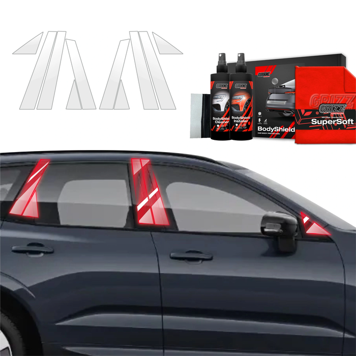 GrizzGlass BodyShield Car Pillar Protective Film Volvo XC60 2 (2022-2025) [10in1]
