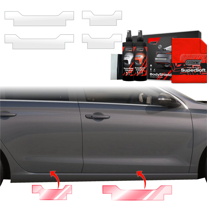 GrizzGlass BodyShield Door Sill Protection Film Hyundai i30 Hatchback (2020-2025) [4in1]