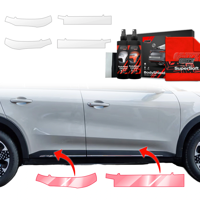 GrizzGlass BodyShield Door Sill Protection Film Fiat 600 (2023-2025) [4in1]
