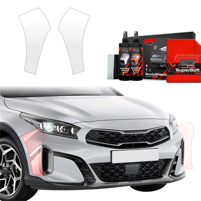 GrizzGlass BodyShield Protective Film For Bumpers Kia XCeed (2022-2025) [2in1] 