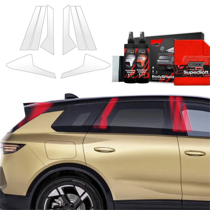 GrizzGlass BodyShield Car Pillar Protective Film Opel Grandland (2025) [8in1]