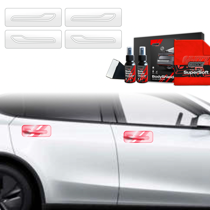 GrizzGlass BodyShield Protective Film For Door Handles Tesla Model Y Juniper (2024-2025) [4in1]