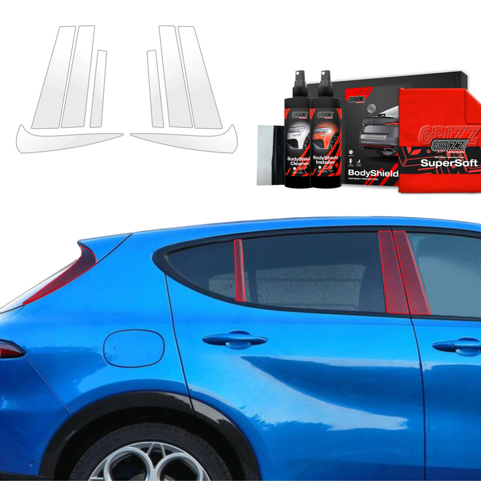 GrizzGlass BodyShield Car Pillar Protective Film Alfa Romeo Tonale (2022-2025) [8in1]