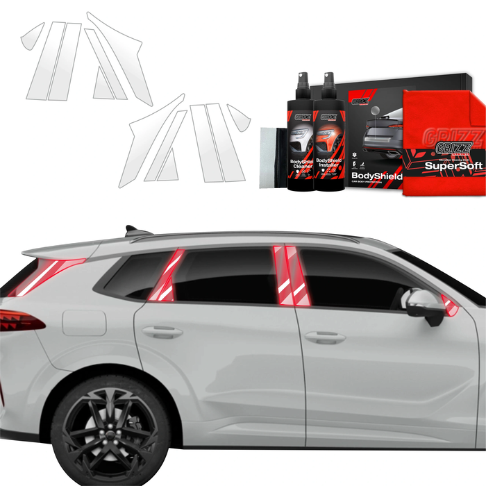 GrizzGlass BodyShield Car Pillar Protective Film Cupra Terramar (2024-2025) [12in1]