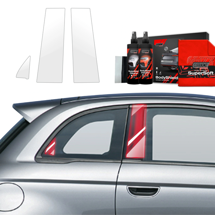 GrizzGlass BodyShield Car Pillar Protective Film Fiat 500 (2016-2025) [3in1]