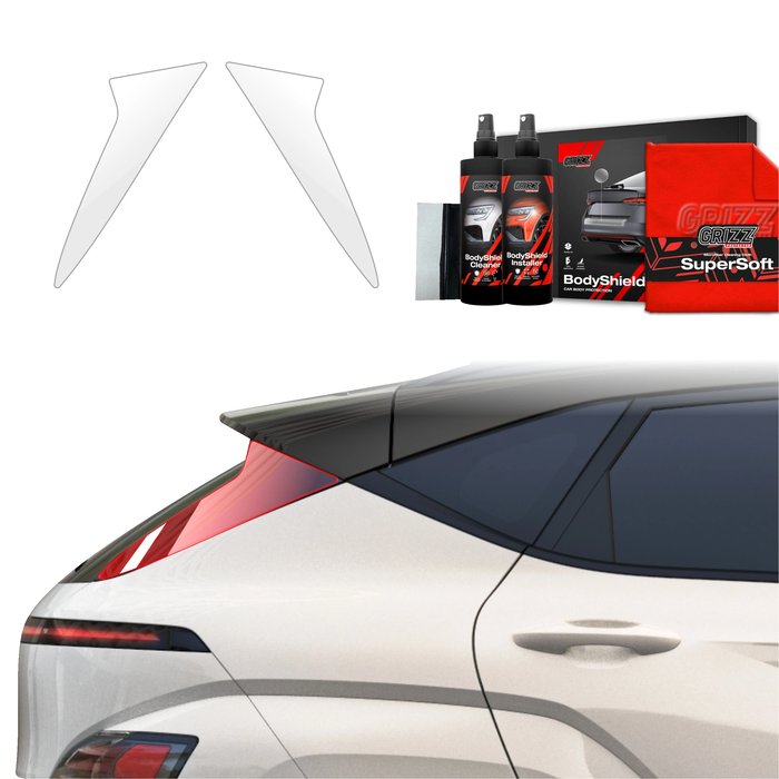 GrizzGlass BodyShield Car Pillar Protective Film Hyundai Kona N-Line (2023-2025) [2in1] 