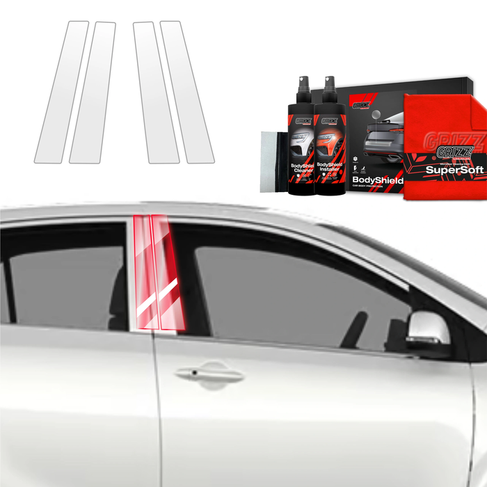 GrizzGlass BodyShield Car Pillar Protective Film Kia Picanto (2023-2025) [4in1]