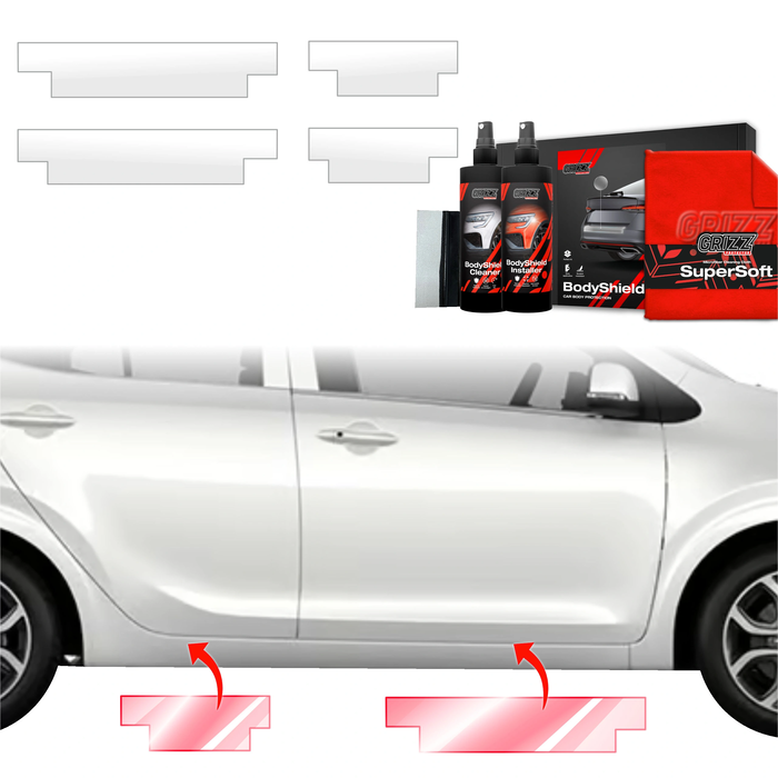 GrizzGlass BodyShield Door Sill Protection Film Kia Picanto (2023-2025) [4in1]
