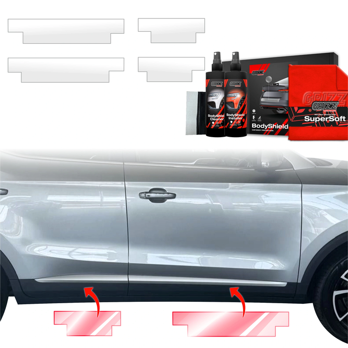 GrizzGlass BodyShield Door Sill Protection Film MG ZS Classic (2019-2025) [4in1]