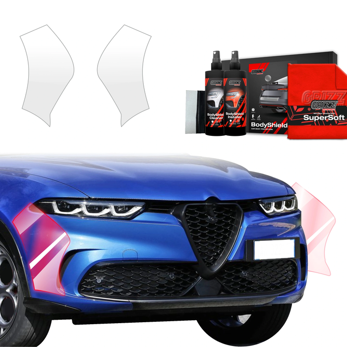 GrizzGlass BodyShield Protective Film For Bumpers Alfa Romeo Tonale (2022-2025) [2in1] 