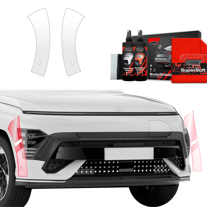 GrizzGlass BodyShield Protective Film For Bumpers Hyundai Kona N-Line (2023-2025) [2in1] 