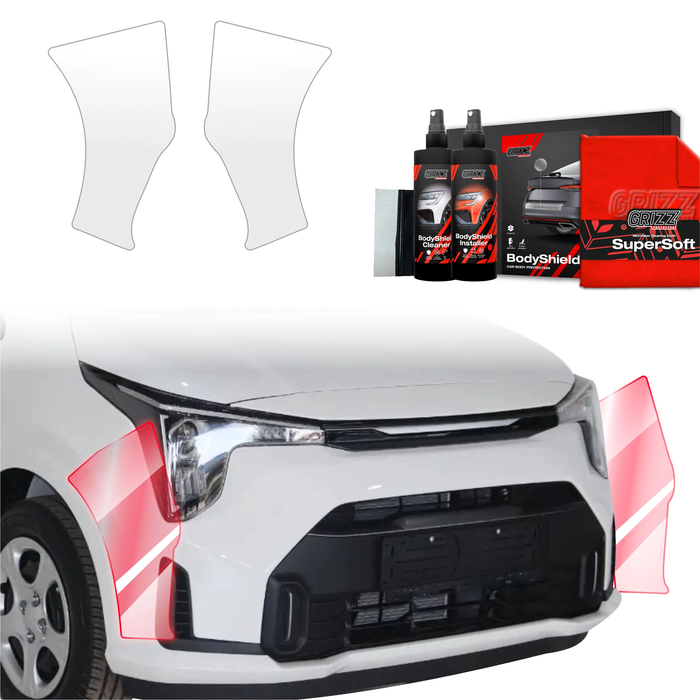 GrizzGlass BodyShield Protective Film For Bumpers Kia Picanto (2023-2025) [2in1] 