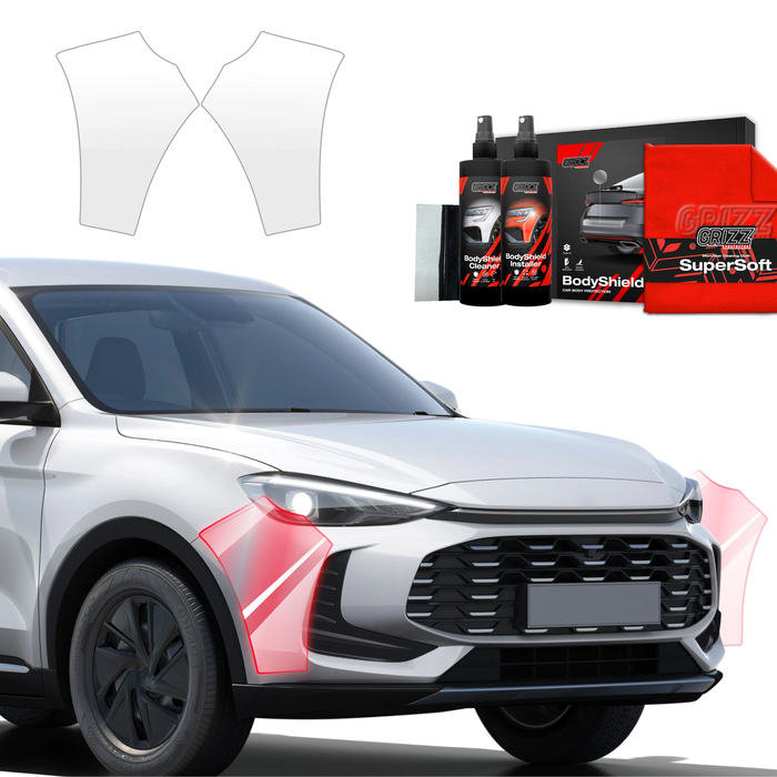 GrizzGlass BodyShield Protective Film For Bumpers MG ZS Hybrid+ (2024-2025) [2in1] 