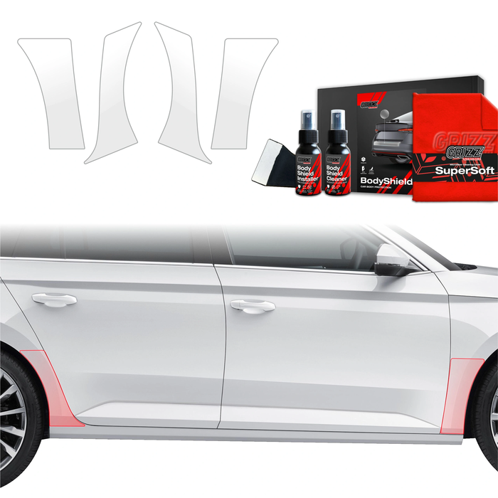 GrizzGlass BodyShield Wheel Arch Protection Film Skoda Superb 3 Combi (2015-2019) [4in1]
