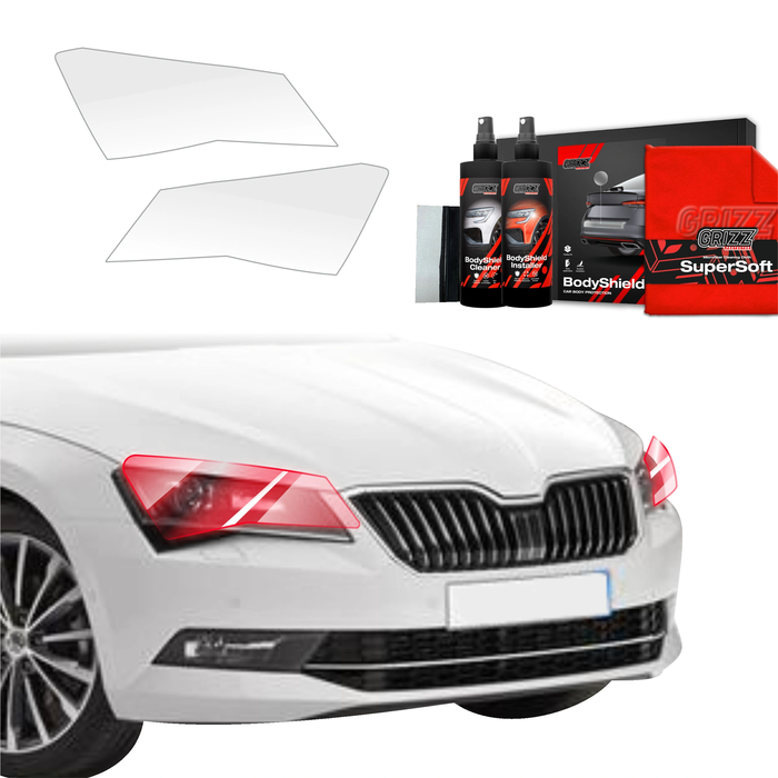 GrizzGlass BodyShield Lamp Protection Film Skoda Superb 3 Combi (2015-2019) [2in1] 
