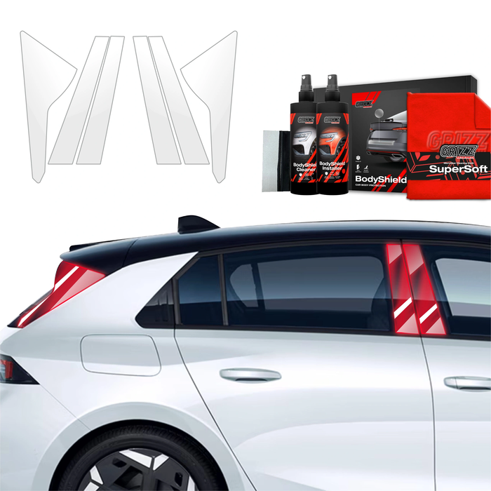 GrizzGlass BodyShield Car Pillar Protective Film Opel Astra (2021-2024) [6in1]