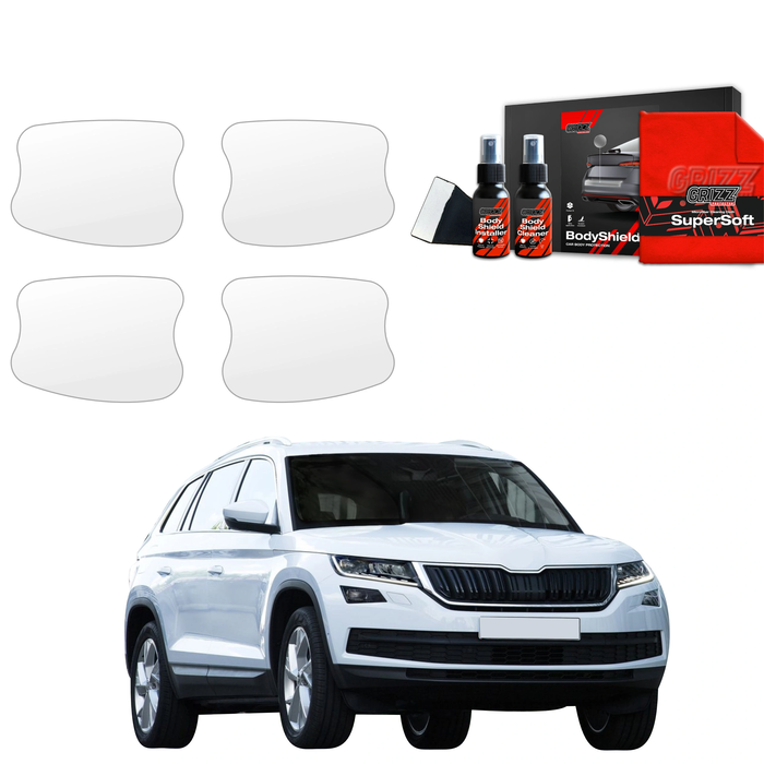 GrizzGlass BodyShield Protective Film For Door Handles Skoda Kodiaq (2016-2023) [4in1]