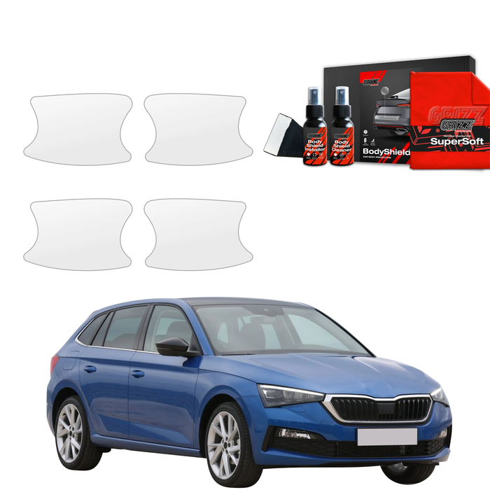 GrizzGlass BodyShield Protective Film For Door Handles Skoda Scala (2019-2023) [4in1]