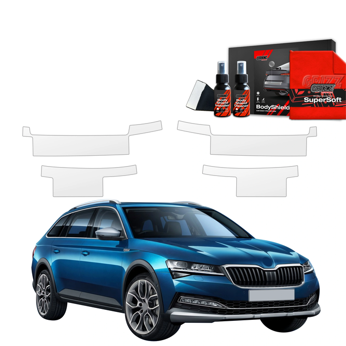 GrizzGlass BodyShield Door Sill Protection Film Skoda Superb 3 Combi (2019-2023) [4in1]