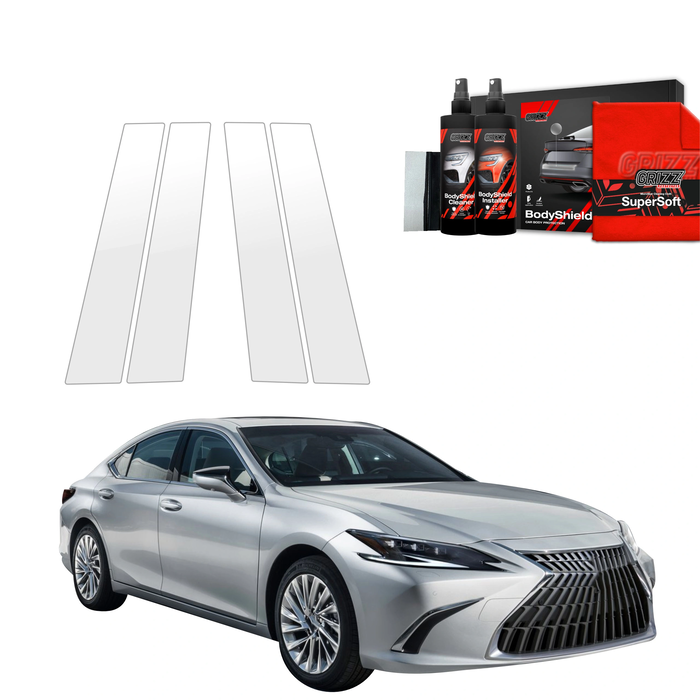 GrizzGlass BodyShield Car Pillar Protective Film Lexus ES 300h (2021-2024) [4in1]