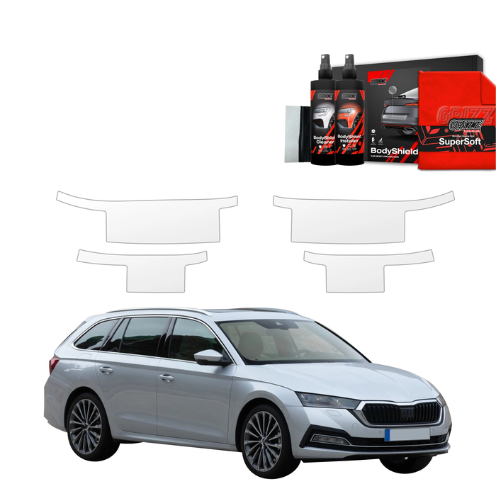 GrizzGlass BodyShield Door Sill Protection Film Skoda Octavia 4 Kombi (2019-2024) [4in1]