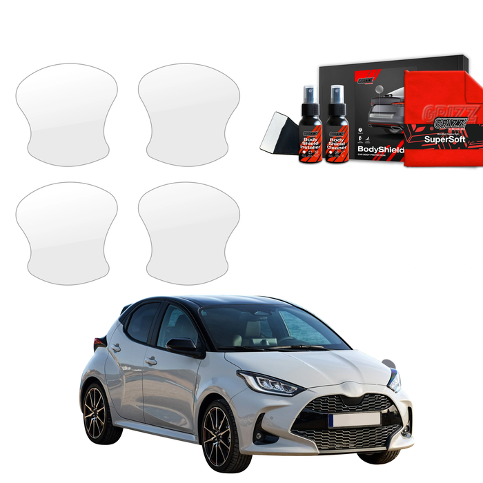 GrizzGlass BodyShield Protective Film For Door Handles Toyota Yaris HEV (2020-2025) [4in1]