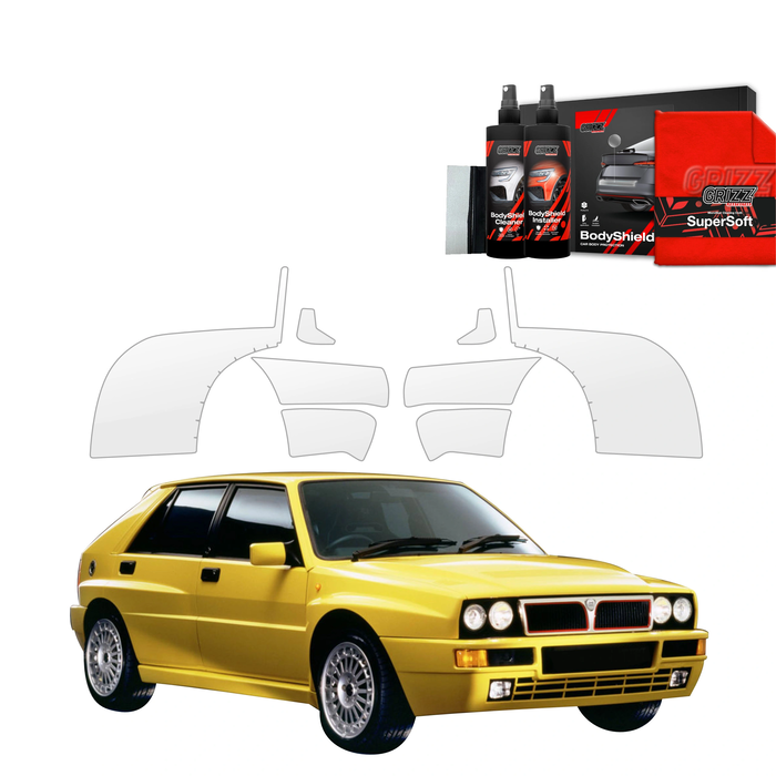 GrizzGlass BodyShield Protective Film For Rear Wheel Arches Lancia Delta Integrale (1992-1994) [8in1]