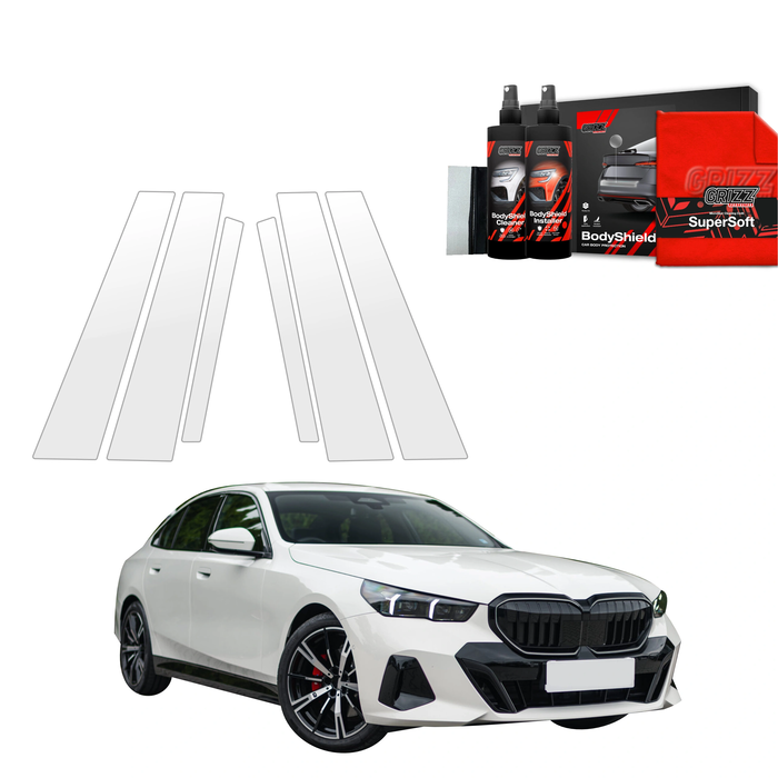 GrizzGlass BodyShield Car Pillar Protective Film BMW 5 Kombi G60 520d (2024-2025) [6in1]