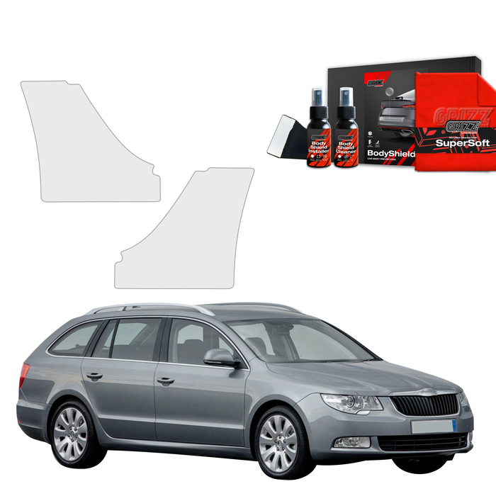 GrizzGlass BodyShield Wheel Arch Protection Film Skoda Superb 2 Kombi (2009-2013) [2in1] 