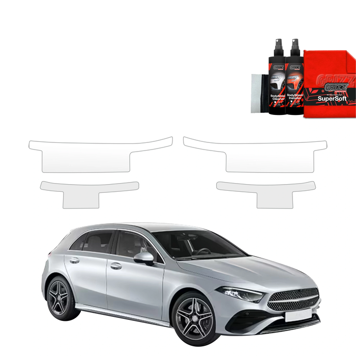 GrizzGlass BodyShield Door Sill Protection Film Mercedes A-Class W177 (2018-2025) [4in1]