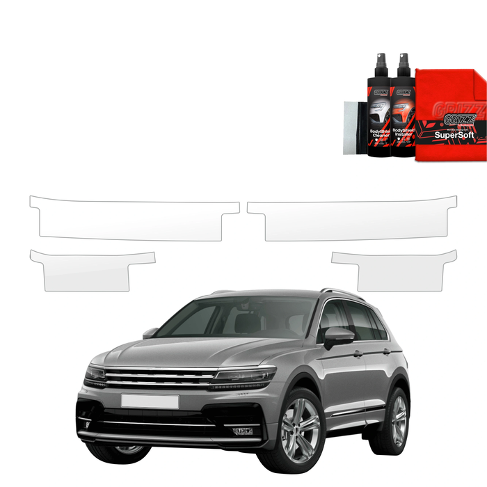 GrizzGlass BodyShield Door Sill Protection Film Volkswagen Tiguan 2 (2016-2020) [4in1]