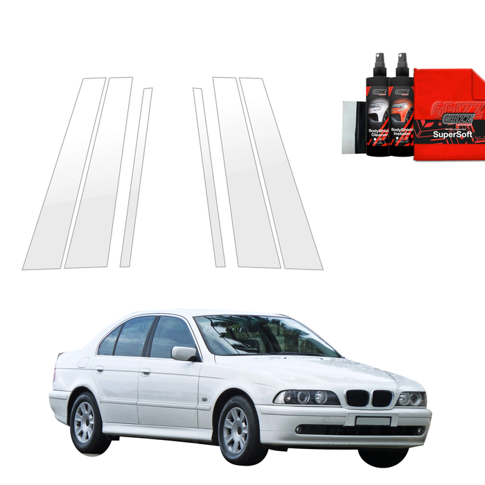 GrizzGlass BodyShield Car Pillar Protective Film BMW 5 E39 Sedan (1995-2003) [6in1]