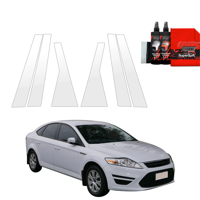GrizzGlass BodyShield Car Pillar Protective Film Ford Mondeo Mk4 (2010-2014) [6in1]