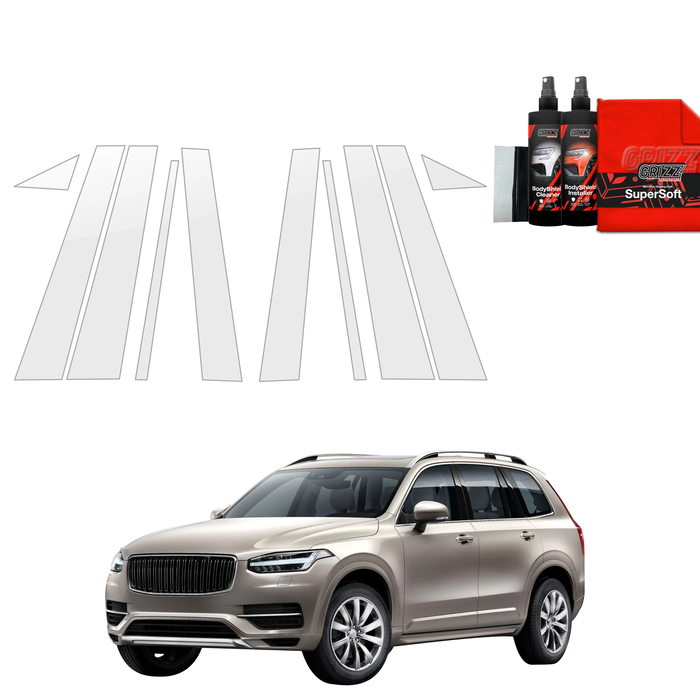 GrizzGlass BodyShield Car Pillar Protective Film Volvo XC90 (2015-2020) [10in1]