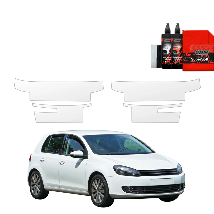 GrizzGlass BodyShield Door Sill Protection Film Volkswagen Golf 6 Hatchback 5D (2008-2013) [4in1]