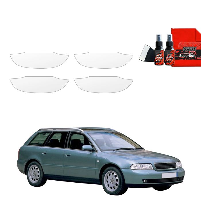 GrizzGlass BodyShield Protective Film For Door Handles Audi A4 B5 Avant (1994-2001) [4in1]