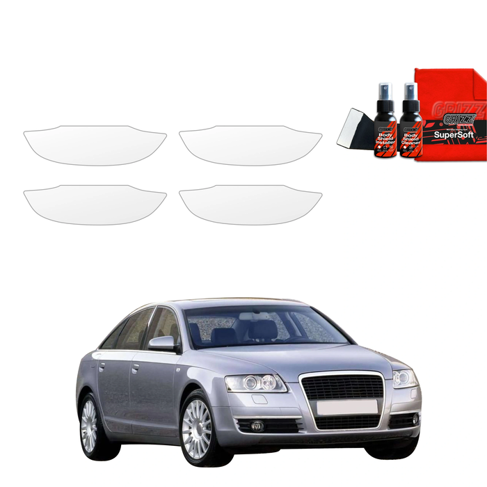 GrizzGlass BodyShield Protective Film For Door Handles Audi A6 C6 Sedan 4D (2004-2008) [4in1]