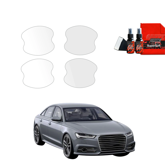 GrizzGlass BodyShield Protective Film For Door Handles Audi A6 C7 Sedan (2011-2014) [4in1]