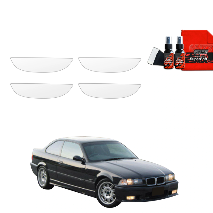GrizzGlass BodyShield Protective Film For Door Handles BMW 3 E36 Coupe (1991-1999) [4in1]