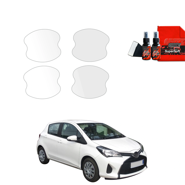 GrizzGlass BodyShield Protective Film For Door Handles Toyota Yaris (2011-2016) [4in1]