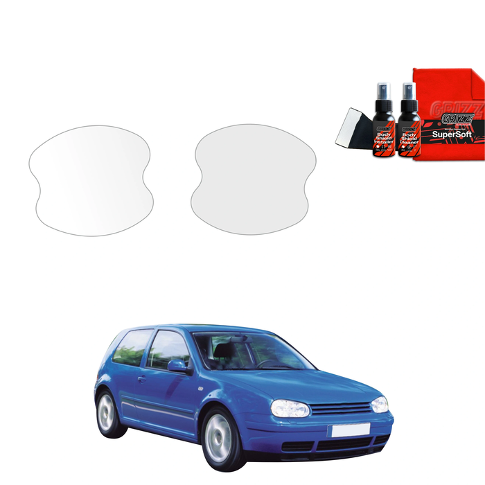 GrizzGlass BodyShield Protective Film For Door Handles Volkswagen Golf 4 Hatchback 3D (1997-2003) [4in1]
