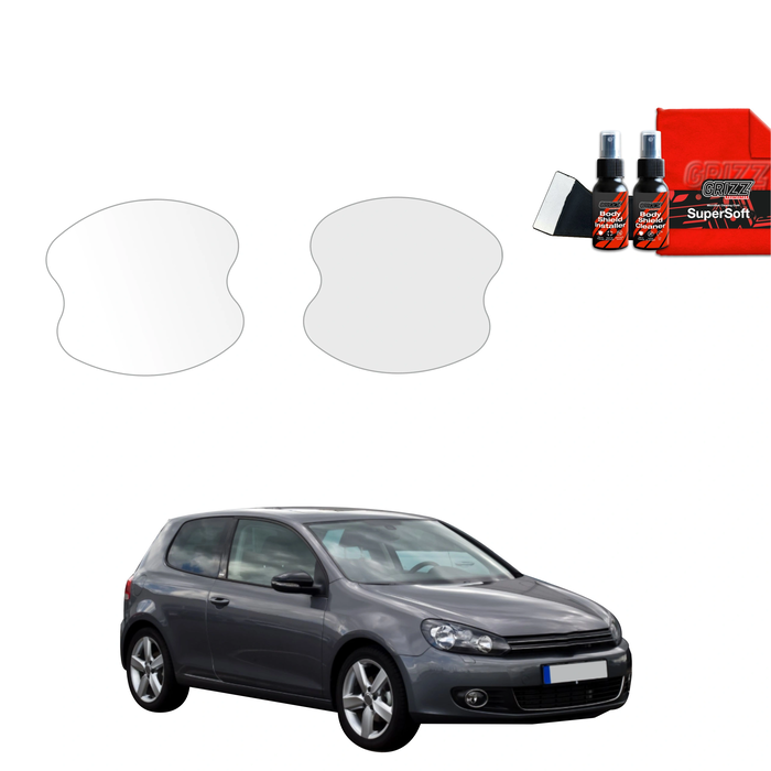 GrizzGlass BodyShield Protective Film For Door Handles Volkswagen Golf 6 Hatchback 3D (2008-2012) [2in1] 